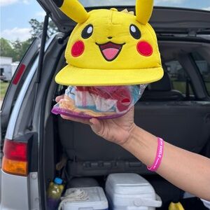 Yellow and Red Pikachu Hat Plush Accessories